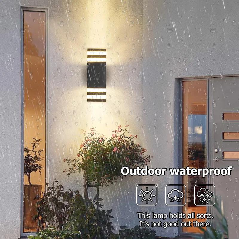 LED Wall Light Outdoor IP65 Waterproof  Wall Light E27 Bulb Up Down Lighting for Garden Porch Stair Corridor Entrance Decoration