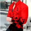 Men's Shirts Poker Black Pink White a Series of Men's New Casual Outdoor Party New 2024 Men's New Tops