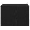 Coffee Table Black Oak Effect 50 X 50 X 35 Cm Engineered Wood