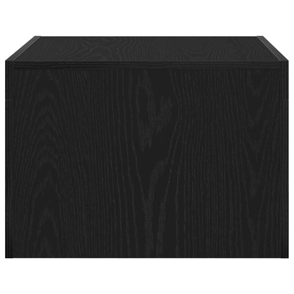 Coffee Table Black Oak Effect 50 X 50 X 35 Cm Engineered Wood