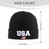 USA Printed Bonnet Hats Beanie Hats Printed Knit Hat Spring Casual Unisex Women Unisex Hippie Warm Caps
