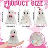 Cute pink ghost Halloween decoration ornaments creative home desktop holiday party small ornaments resin craft