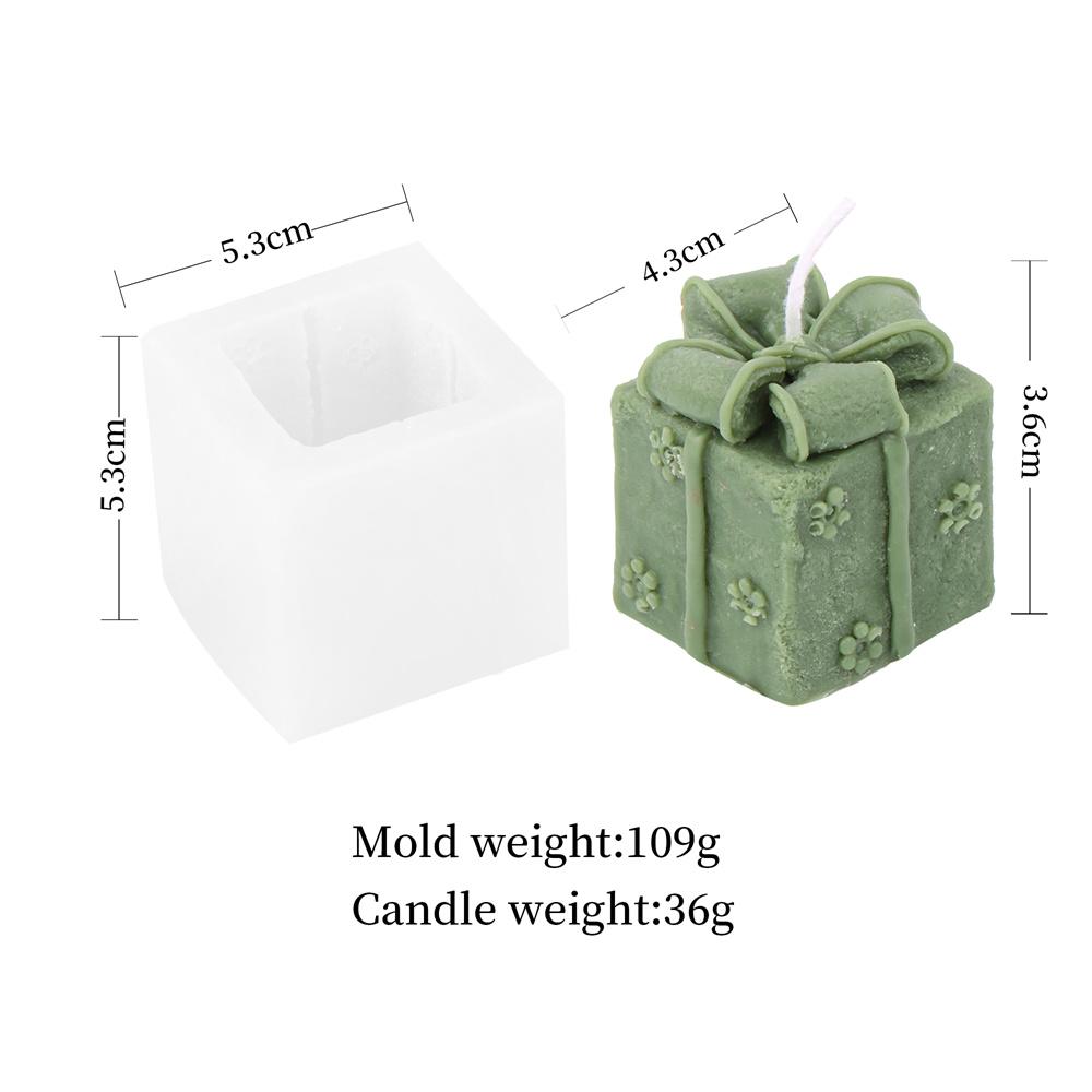 3D Reusable Gift Box Silicone Mold DIY Scented Candle Present Boxes Candles Mold Soap Resin Mould Christmas Decor