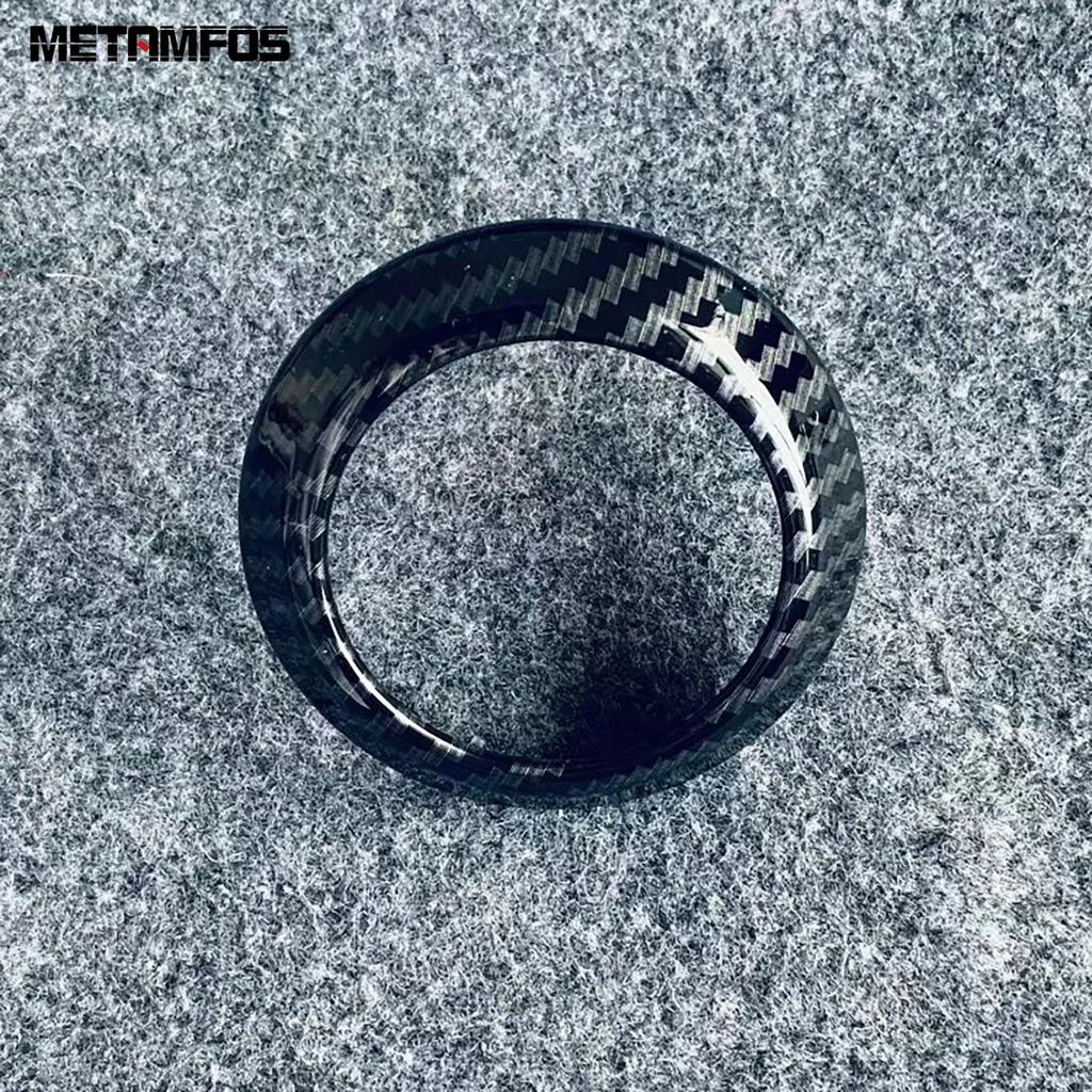 For Toyota Harrier Venza     2024 Carbon Fiber Car Engine Start Stop Switch Button Trim Interior Accessories