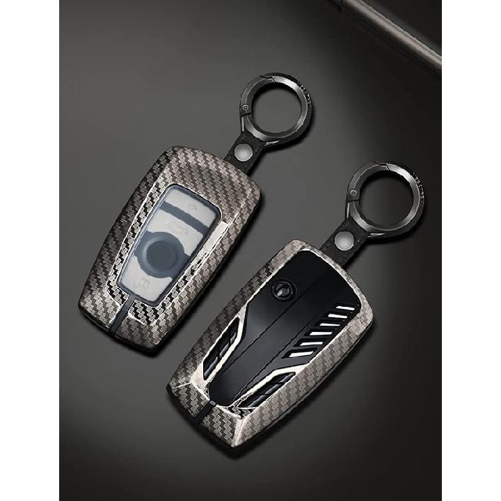 Alloy Car Key Case Rings Cover Holder for BMW 1 3 5 7 Series 530 F48 X1 X2 X3 X4 X5 X6 Classic Engine Head Concept (A Style Glod)