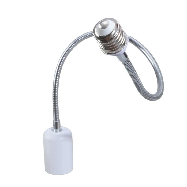 Ceramic E27 Bulb Socket Extender With Full Rotation Metal Base Heat Tolerance 400W For Lighting Adjustments