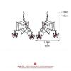 Gothic Vampire Bat Earrings For Women Vintage Red  Water Drop Pendant Earring Halloween Pagan Witch Ear Jewelry Gift