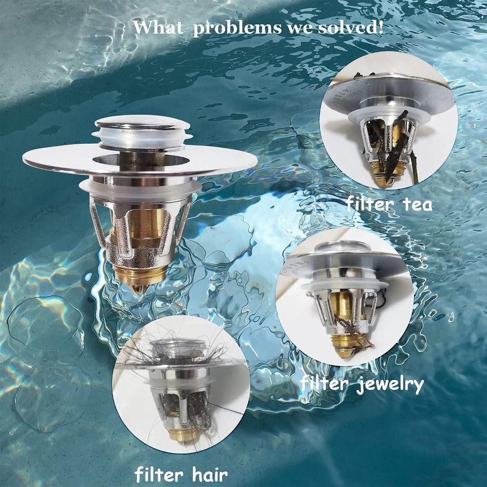 Copper Sink Stopper Pop Up Sink Drain Strainer Universal Sink Plug  Bathroom