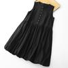Women's Casual Japanese Blue Sleeveless Lantern Dress