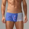 Men's Color-Block Plaid Briefs Cotton Casual Lounge Shorts Comfortable Breathable Body-Hugging Sleep Shorts