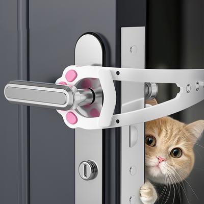 Pet Door Opener Adjustable Cat Door Holder Latch Easy Installation Pet Flap Door for Dog Cats Pet Supplies