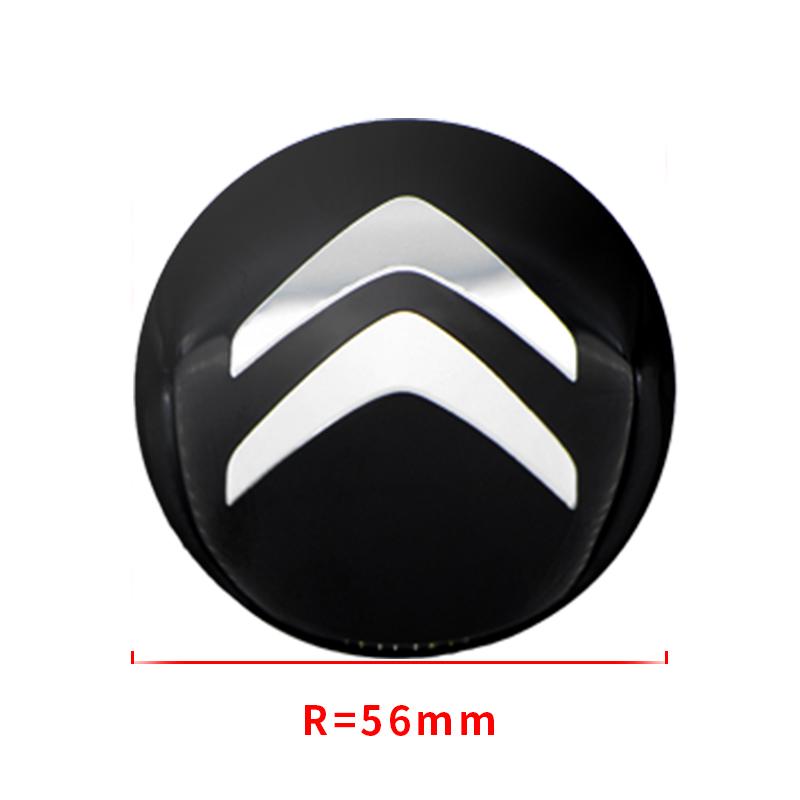 4pcs 56mm car wheel hub center cover logo sticker For Citroen C1 C3 C4 C5 C6 2CV VTS Picasso Cross Cactus RD3 C4L DS3 DS4 DS5