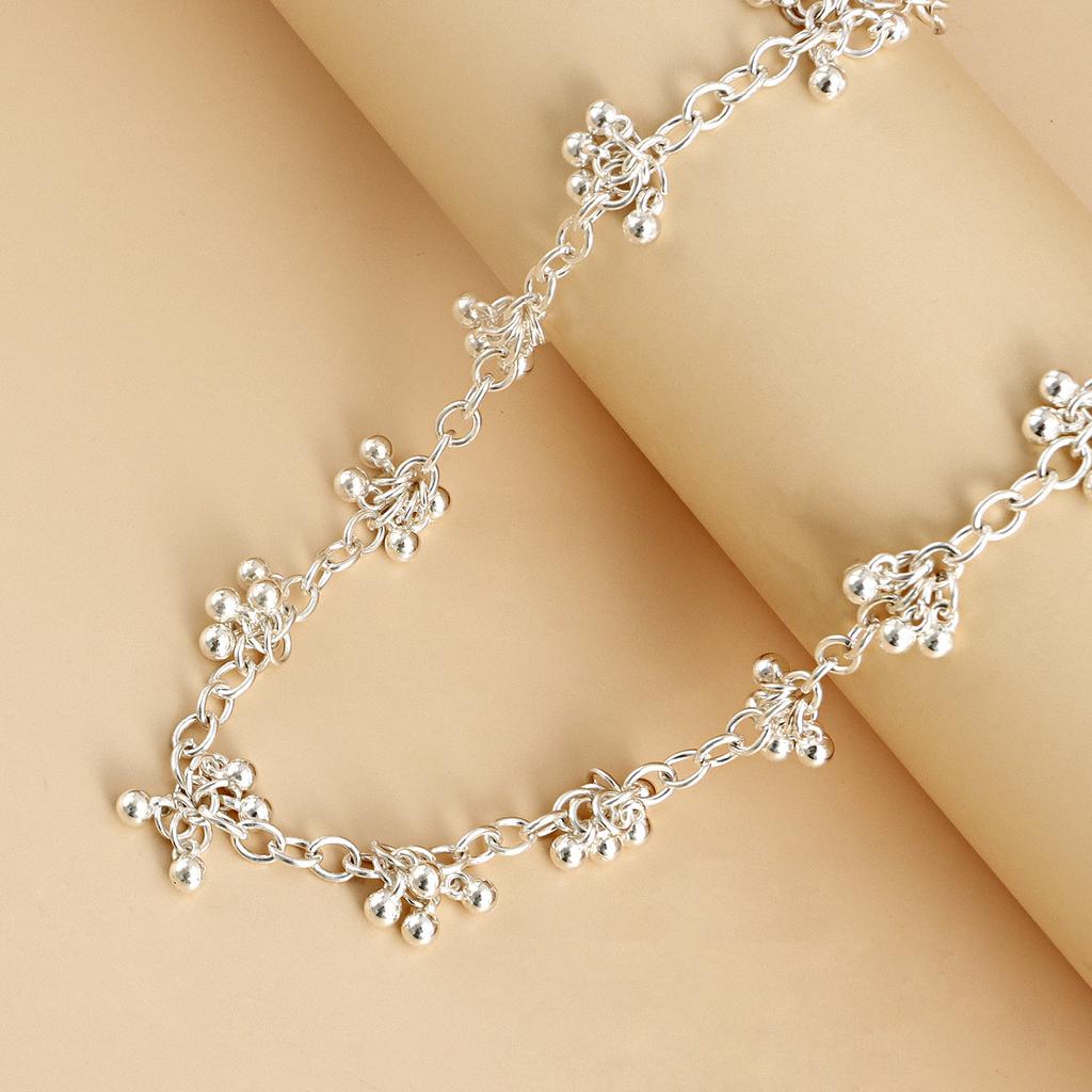 Helle silberfarbene Metall Wassertropfen Halskette Halskette Damen Choker streng ausgewählte Accessoires Halskette