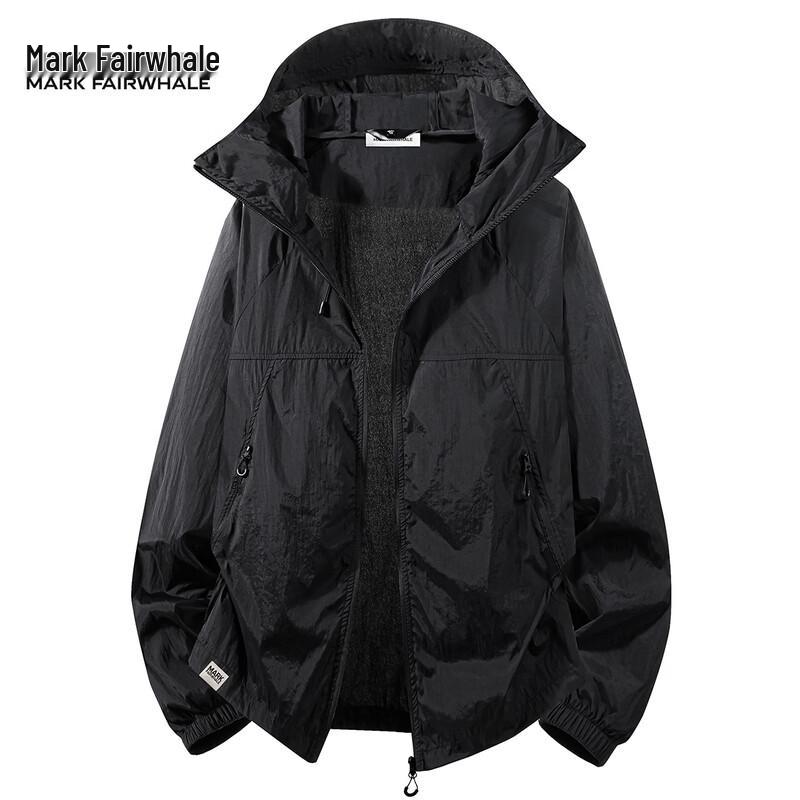 Mark Fairwhale Men's Ice Silk Cooling UV Protection Hooded Sun Jacket