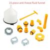 15 PCS Set Antifreeze Funnel Car Coolant Plastic Funnel Refrigerant Filling Water Tank Coolant Funnel