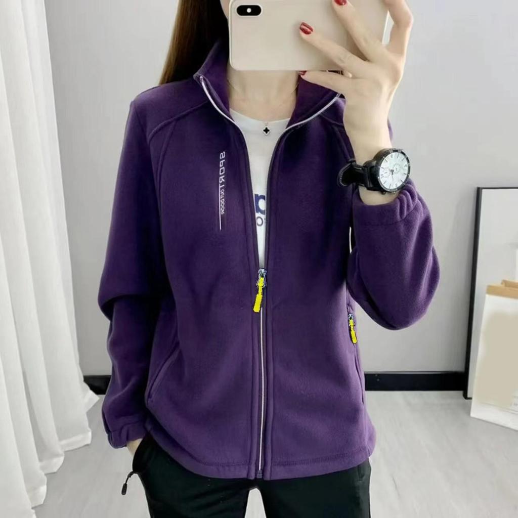 Plus Size Fleece Coats for Women Winter Spring Warm Casual Outdoor Sportswear Hiking Jogging Yoga Lady Cardigan Jackets Chaqueta