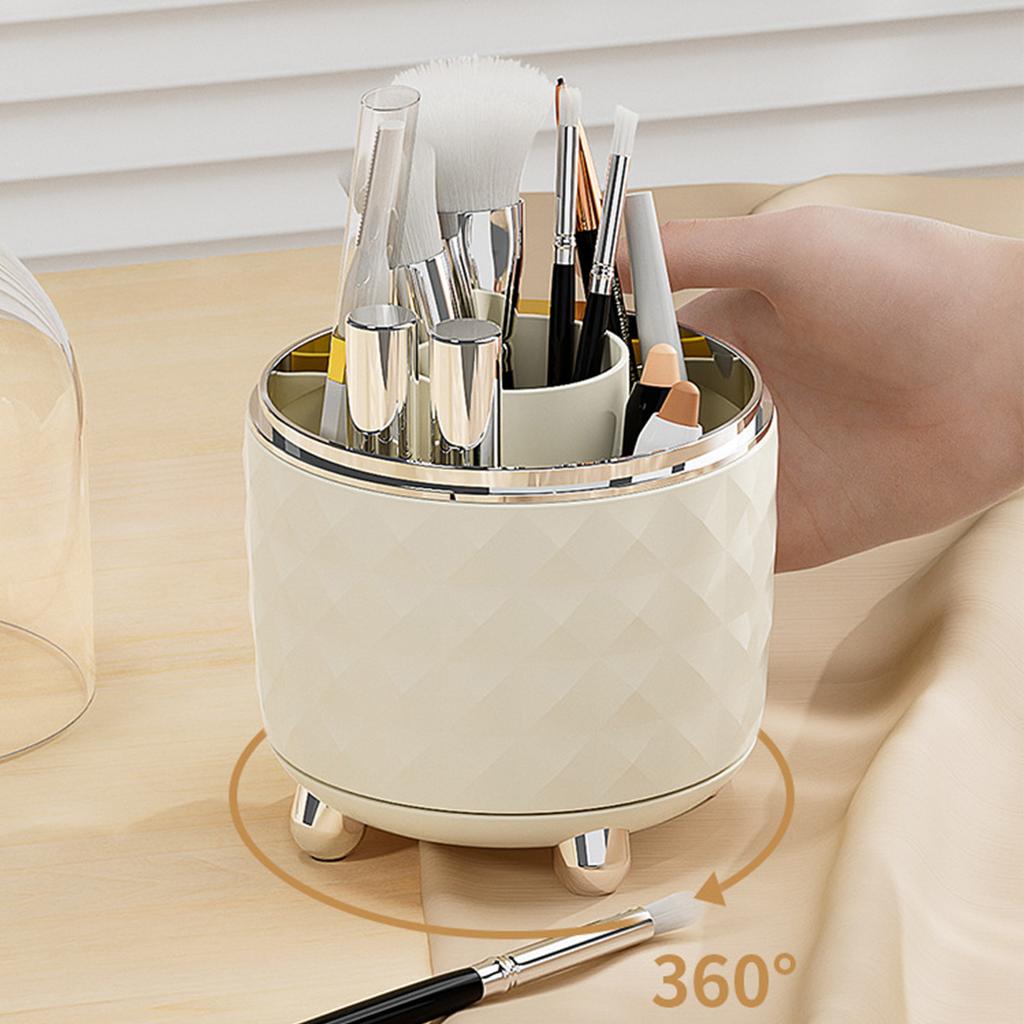 Rotating Pen Holder Desktop Makeup Brush Storage   Plastic Home Decoration for Cosmetics Pencil