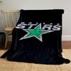 Dallas Stars Logo Design Patterned Blanket, Flannel, Suitable for All Seasons, Home Decor, Warm and Cozy