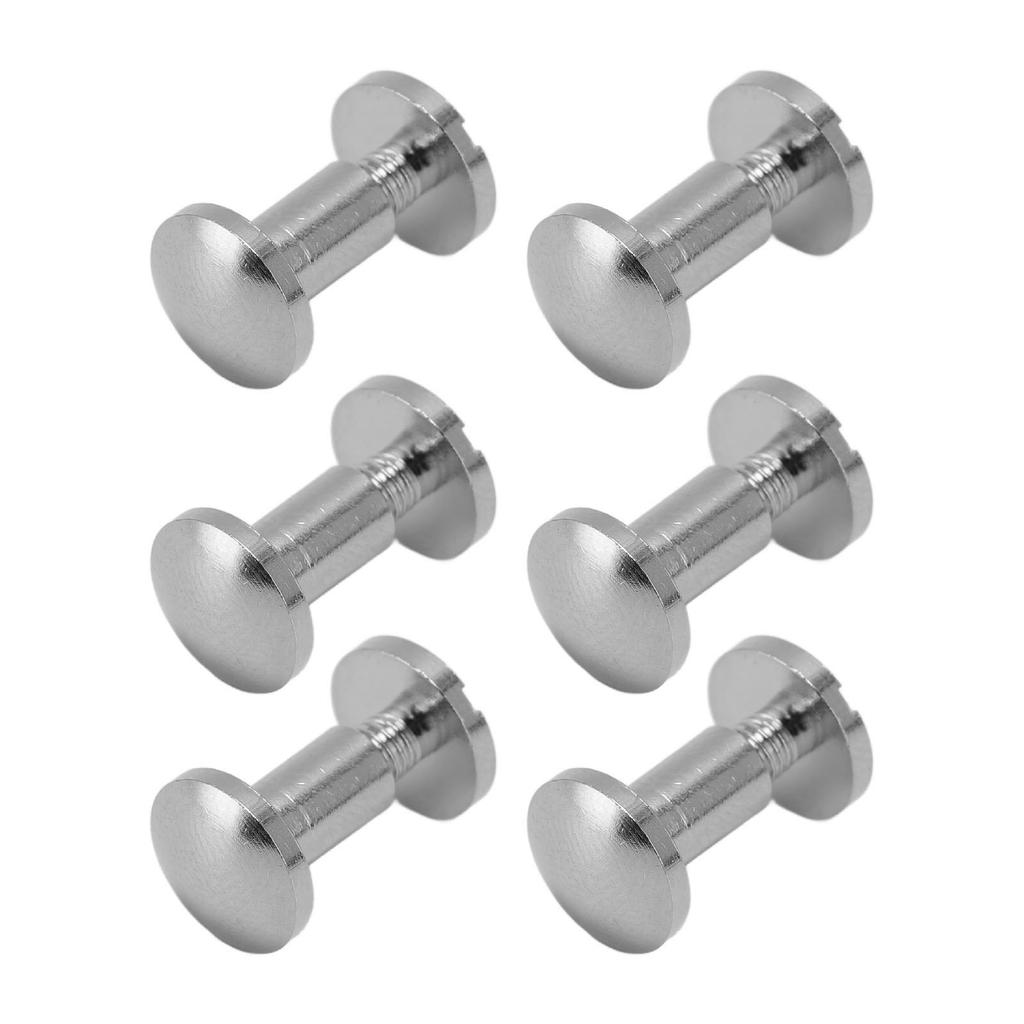 20 Set Rivets and Screws Zinc Alloy Leather Rivets Silver Copper Arc Surface Bookbinding Rivets and