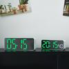 Multifunctional Digital Clock LED Display with 2 Alarms Temperature Monitors and Date for Students and Professional