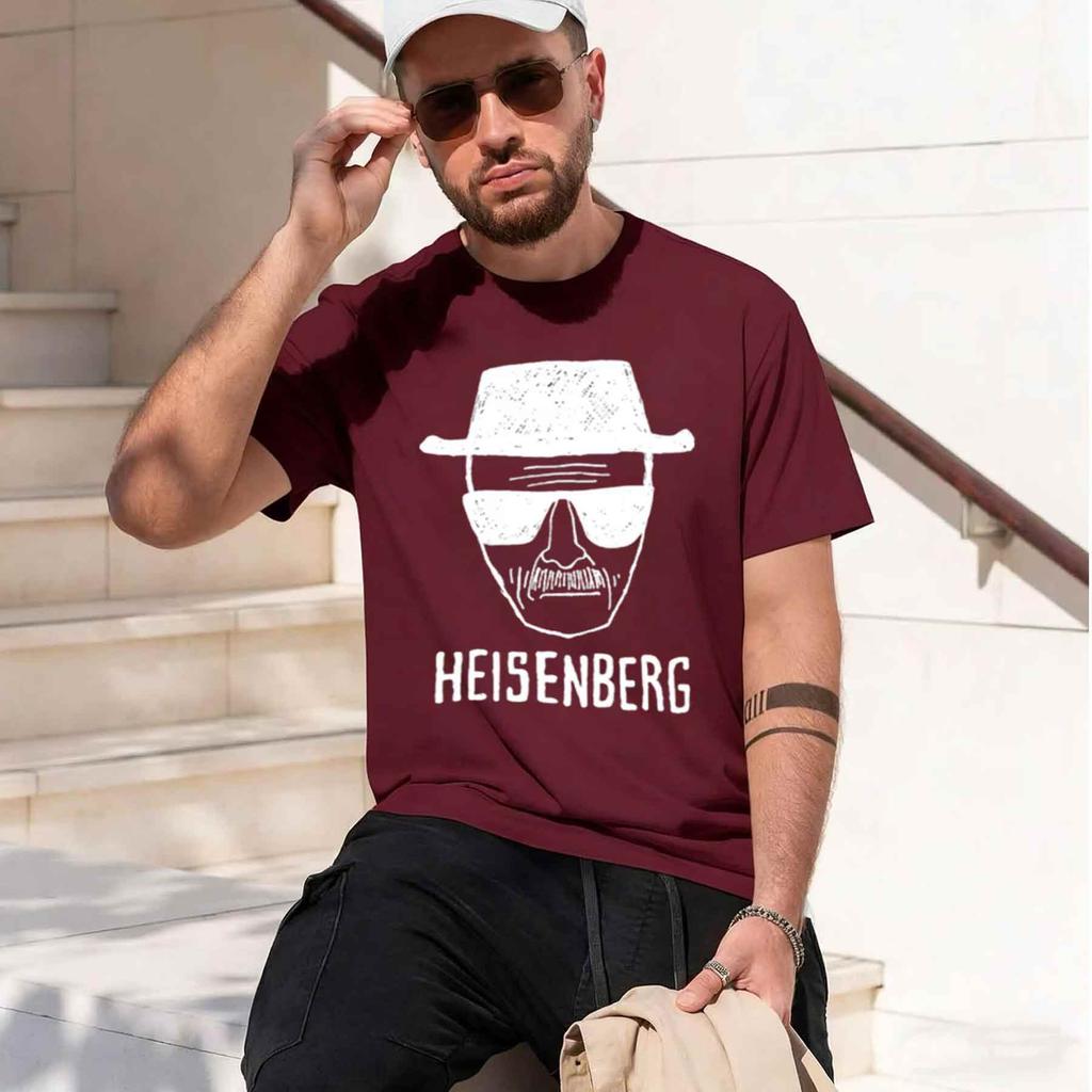 2026 New Model Unisex Fashion Casual Top Quality Short Sleeve 100 Cotton Loose Heisenberg Printedtshirt Casual Unisexs Tshirt Cool S