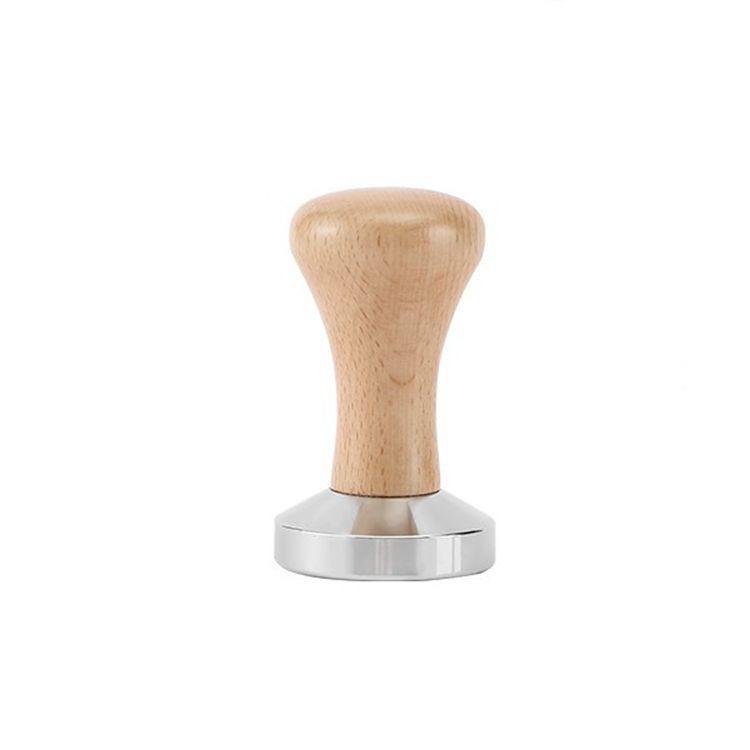 304 Edelstahl Kaffeetamper, Rot Guibao, Solider flacher Boden, Gewindet, 51/58mm