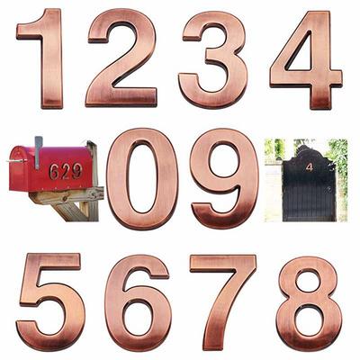 3D 0-9 Digits Room Gate Number Building Door Address Apartment Floor Hotel Number Sticker Plate House Number Easy Install-B61B