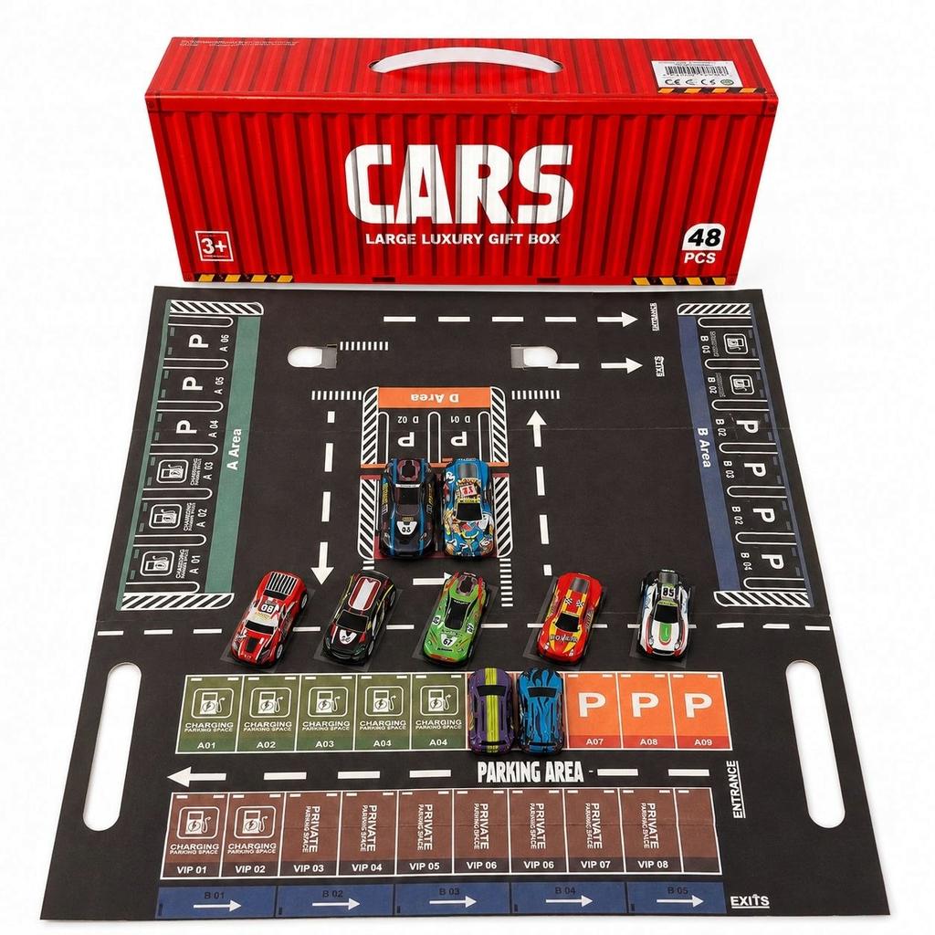 Spielzeugautos 48 Stück Automodelle in einem Container-Autoset