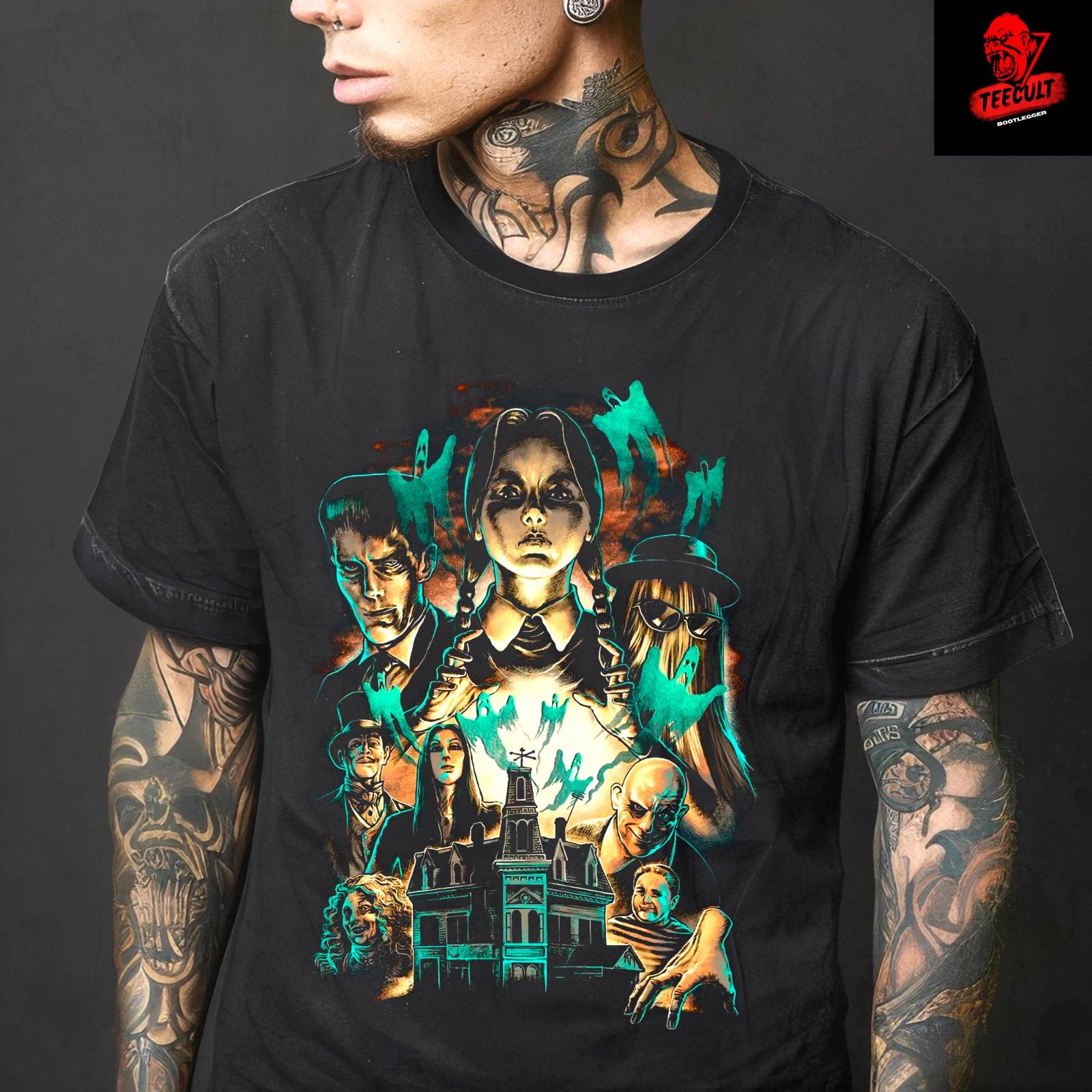 Men s and Women s T-shirts The Addams Family (1991) Retro Horror Movie Unisex Cotton XS