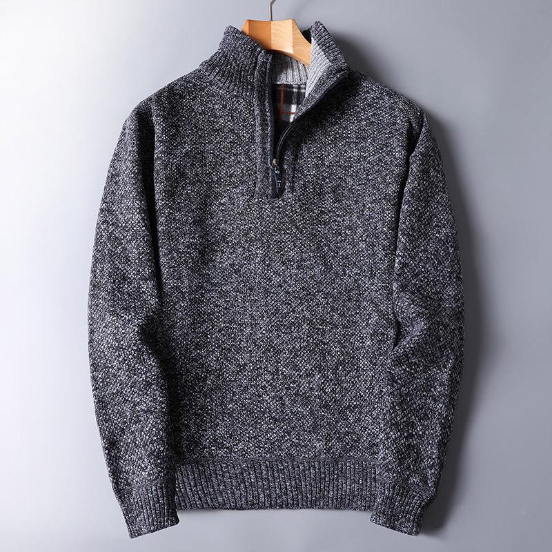 Paul Weekend Men s Plush Zipper Knitwear Sweater - Autumn/Winter Loose Cardigan XXL for 155-165 Jin