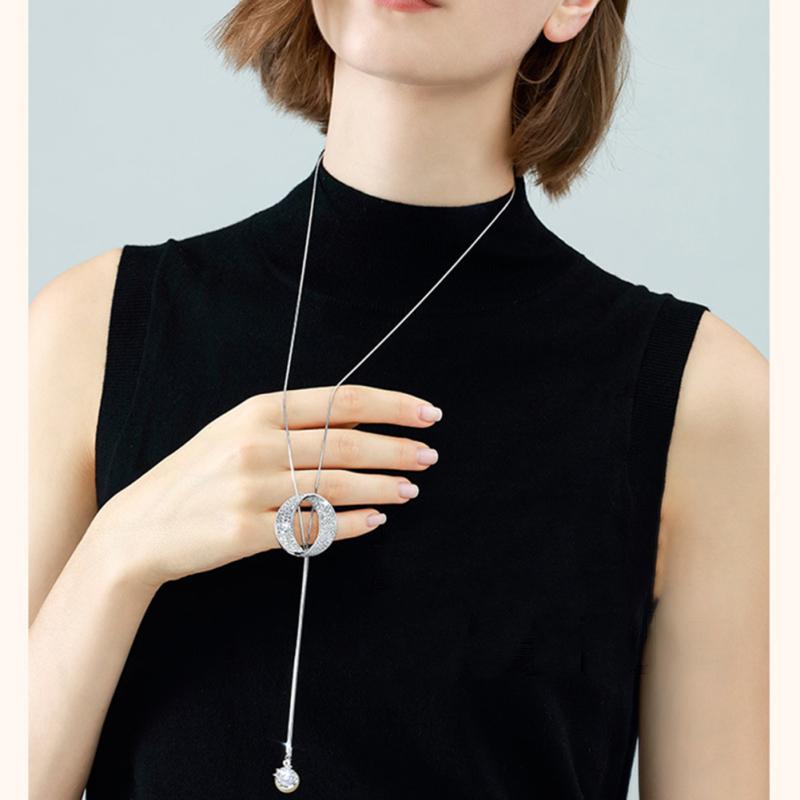 Fashion Simple Pendant Long Necklace Women Sweater Chain Jewelry Accessories For Girls Gifts