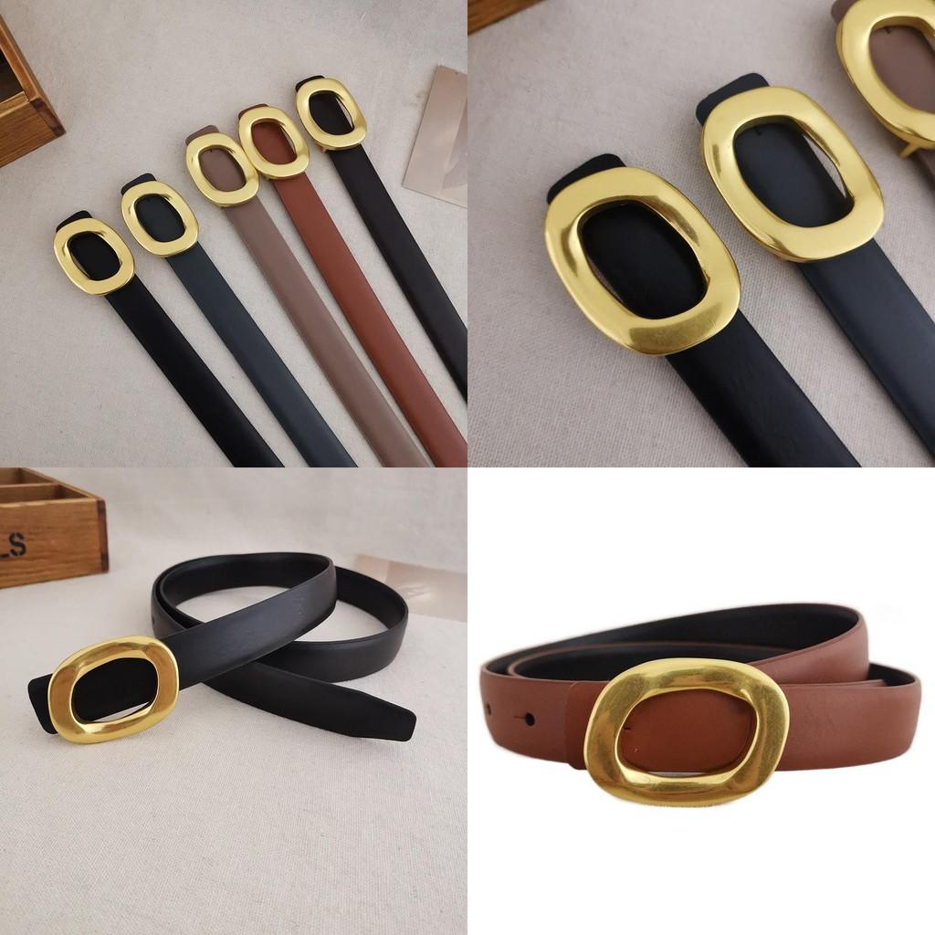 Fashion Leather Belt For Women With Alloy Buckle And Snap Closure For Casual Wear
