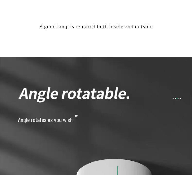 Adjustable LED Aluminum Spotlight, Surface-Mounted, Foldable, for Living Room Wall & Ceiling.