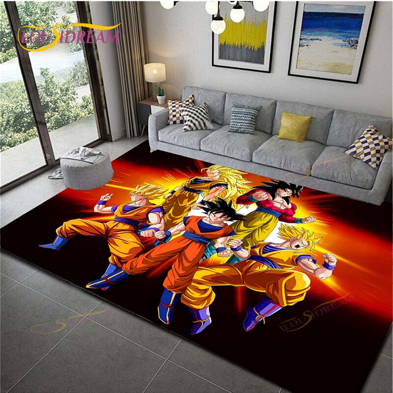 Anime Dragon Ball Goku Children's Play Area Carpet Children's Game Floor Mat Cartoon 3D Pattern Living Room Decorative Carpet