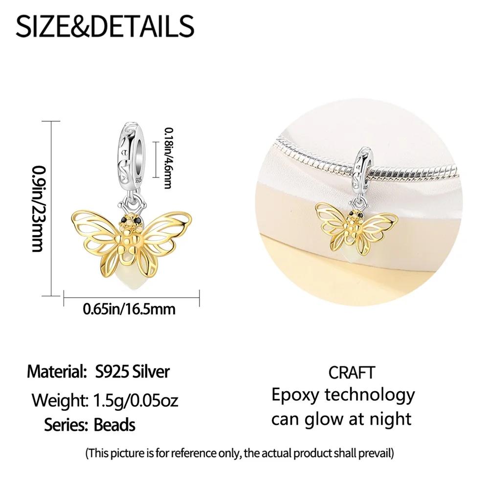 Golden Hollow Bee Charms   Copper Original Beads Fit Original  Charms Bracelet Beads Jewelry Gifts For Women