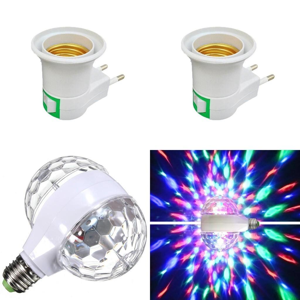Luminous E27 6w Double-headed Led Ball Stage Rgb Light Bulb Excellent For Events