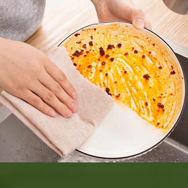 Lavetă Loofah Gospodărie Îndepărtare Ulei Spălat Vase Leneș Absorbție Non-Ulei Curățare Specială Bucătărie Pânză de Curățat Fibră Vegetală