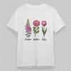 Women's Plus Size Soft Classic T-Shirt Foxglove Dahlia Tulip Floral Print Tee