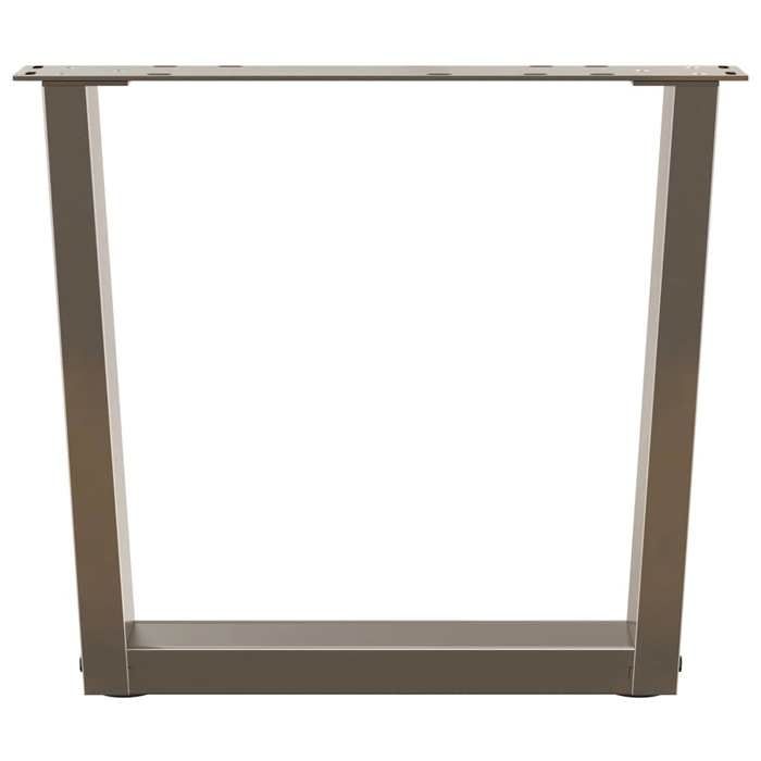 VidaXL V-shaped Coffee Table Legs, 2 Pieces, Natural Steel, 50 X (42-43,3) Cm 4012631