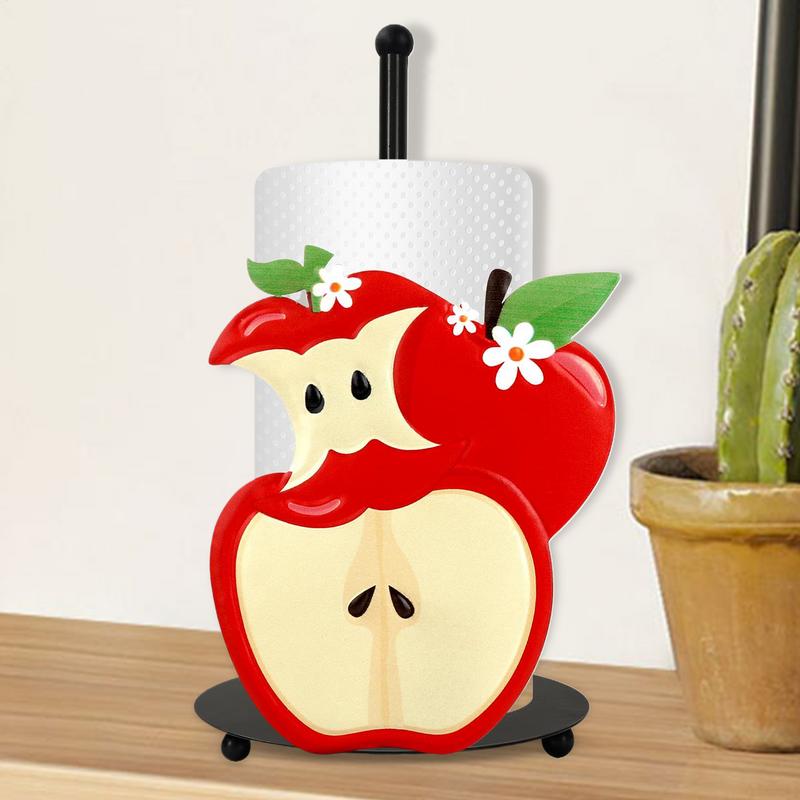 Tissue Roll Holder Bathroom Paper Towel Holder Fruit Theme Metal Crafts Modern Vertical Stand For Apartment RV Farmhouse Home
