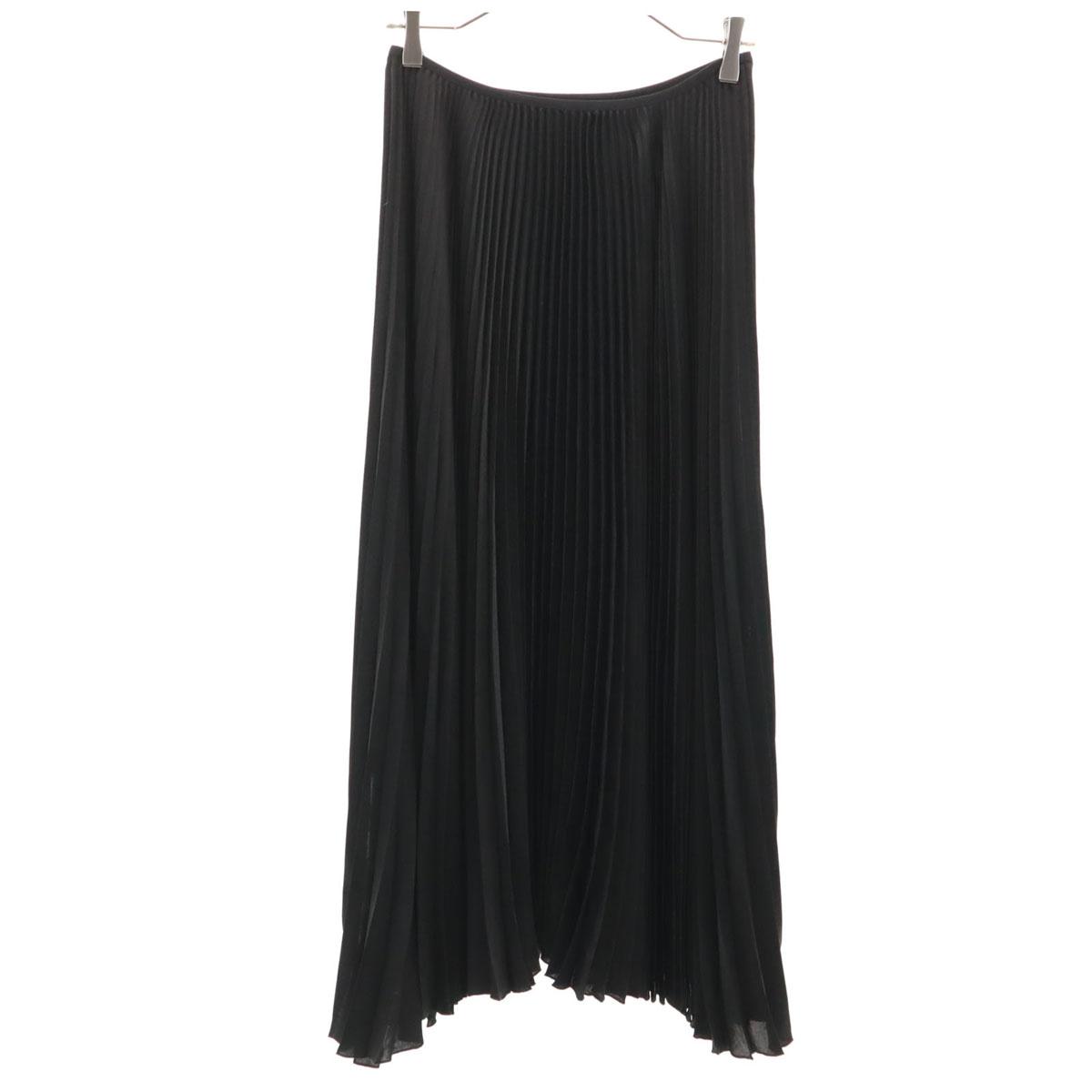 

theory Long length Pleated skirt S Black series Side slit Women Used
