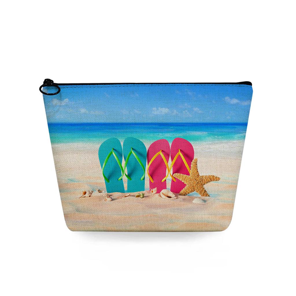 Women Beach conch Print Cosmetic Bag Toiletries Organize Travel Storage Case 6728 KTB
