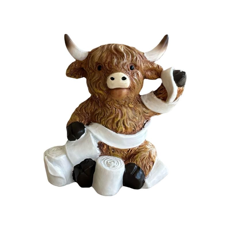 

Quality Resin Statue Cow Sculpture With Detailed Texture Great Gift For Nature Lover And Collectors