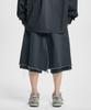 AJOBYAJO Washed Layered Cargo Skirt Shorts [Black]