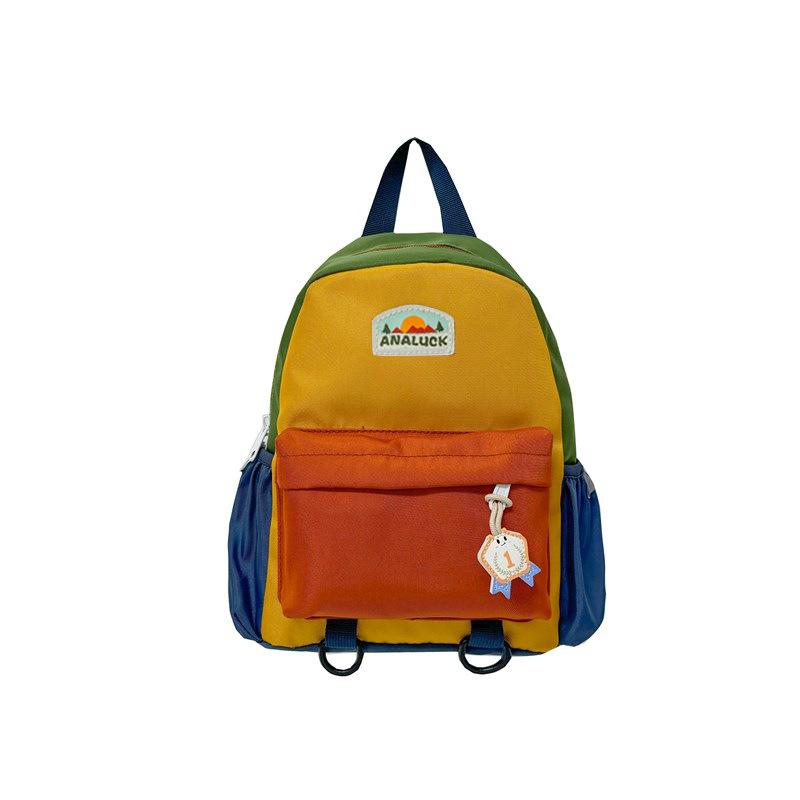Fashion Boys and Girls' Dual-shoulder Bag, Primary School Student Backpack, Color-matched Children's Backpack