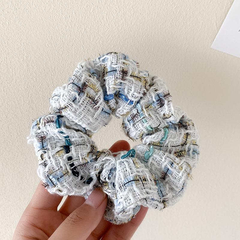 

Новая цветная шерстяная плетеная веревка для волос Женская корейская простая плиссированная резинка для волос Кольца для волос Элегантная модная женская прическа