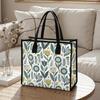Boho Floral Tote Bag Casual Reusable Shopping Shoulder Bag for Daily Use