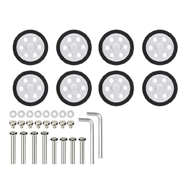 

8PCS Quick Install Luggage Rollers Practical Plastic Wheels Quiet Gliding Motion Multi Brand Suitcase Compatibility