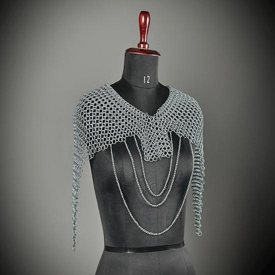 Damen Oberer Kettenhemd Mittelalter Ritter Kostüm Kettenhemd Damen Kostüm Mittelalter Rüstung Bestes Geschenk für Sie