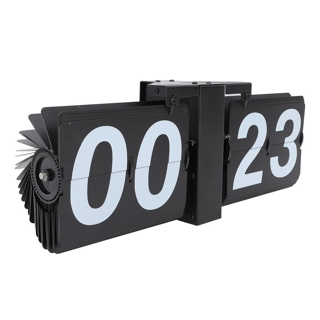 Automatisk Flikklocka Minimalistisk Retro Mekanisk Digital Nedfällbar Klocka för Kontor Skola Hotell